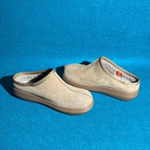 Tan Suede Slip-On Shoes